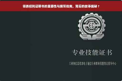 领养权利证明书的重要性与撰写指南，背后的故事揭秘 ?