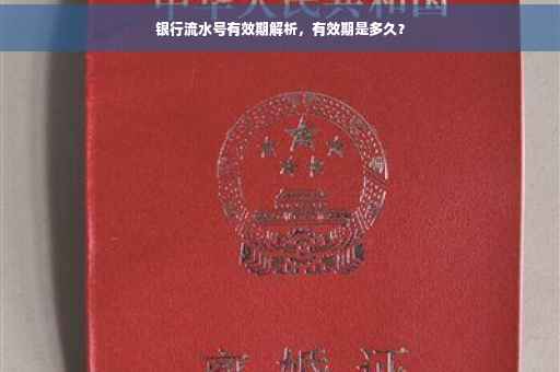 银行流水号有效期解析，有效期是多久？
