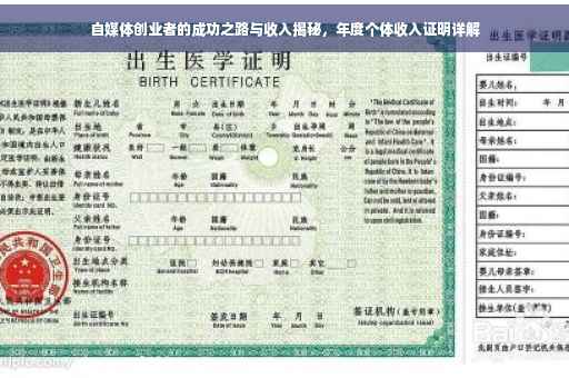 自媒体创业者的成功之路与收入揭秘，年度个体收入证明详解