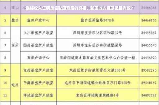 揭秘收入证明盖章彩印背后的真相，彩印收入证明是否有效？