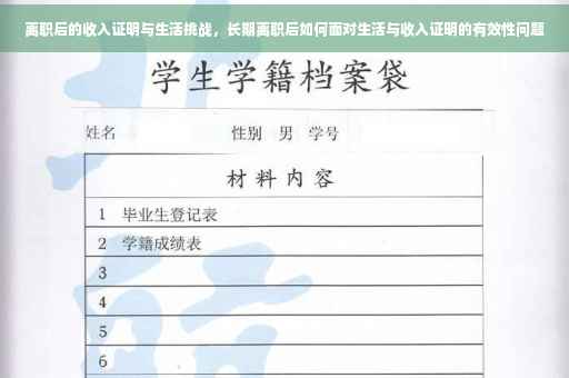 离职后的收入证明与生活挑战，长期离职后如何面对生活与收入证明的有效性问题