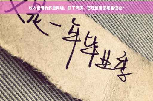 收入证明的多重用途，除了购房，它还能带来哪些惊喜？