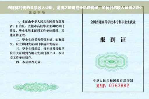 自媒体时代的头条收入证明，赚钱之道与成长轨迹揭秘，如何开启收入证明之路？