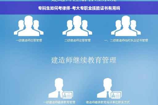 专科生如何考律师-考大专职业技能证书有用吗