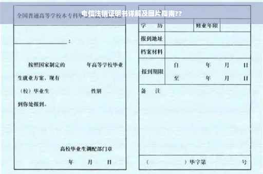 电信注销证明书详解及图片指南??