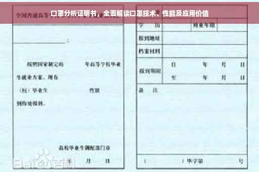 口罩分析证明书，全面解读口罩技术、性能及应用价值