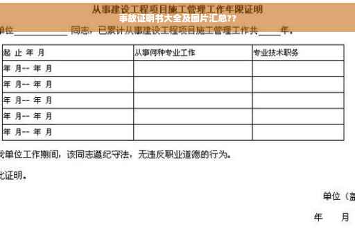 事故证明书大全及图片汇总??