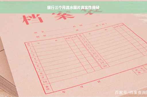 银行三个月流水图片真实性揭秘