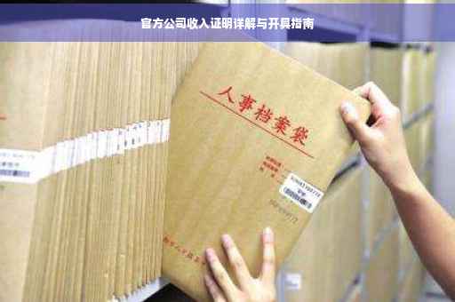 官方公司收入证明详解与开具指南