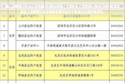 收入证明银行流水记录详解，回顾与展望一文解析收入证明银行流水记录，展望未来收入证明银行流水趋势及建议拉几个月流水记录的重要性。