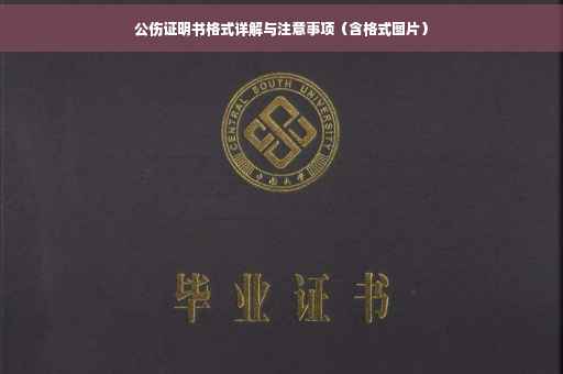 公伤证明书格式详解与注意事项（含格式图片）