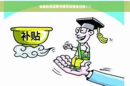 电脑检测证明书撰写指南及范例?⚡️