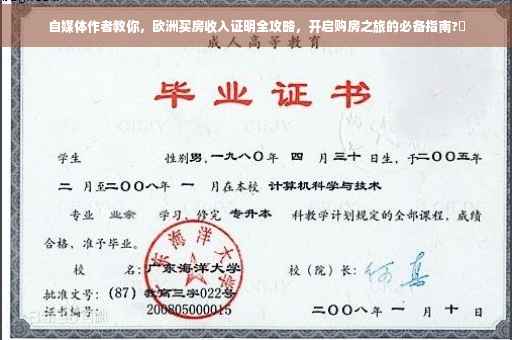 自媒体作者教你，欧洲买房收入证明全攻略，开启购房之旅的必备指南?✨