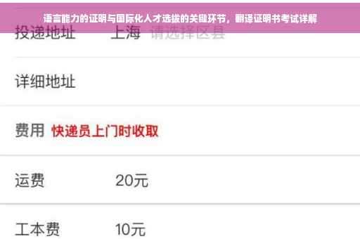 语言能力的证明与国际化人才选拔的关键环节，翻译证明书考试详解