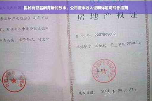 揭秘高管薪酬背后的故事，公司董事收入证明详解与写作指南