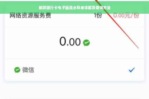 邮政银行卡电子版流水账单详解及查询方法