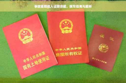 事故索赔收入证明详解，撰写指南与解析