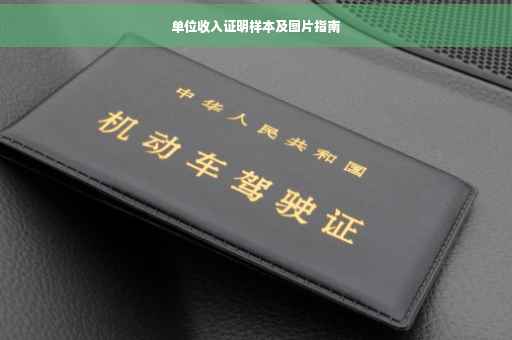 单位收入证明样本及图片指南