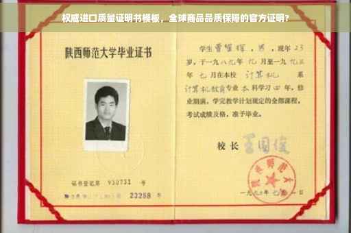 权威进口质量证明书模板，全球商品品质保障的官方证明?
