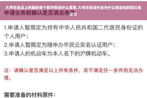 大学毕业证上的编码各个数字各是什么意思,大专毕业证外皮为什么有蓝色的和红色之分