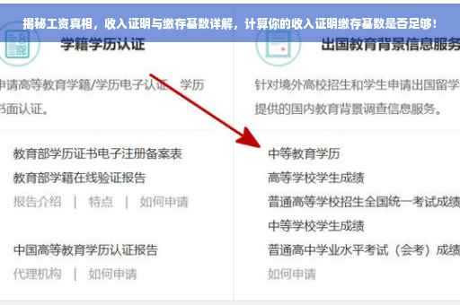 揭秘工资真相，收入证明与缴存基数详解，计算你的收入证明缴存基数是否足够！