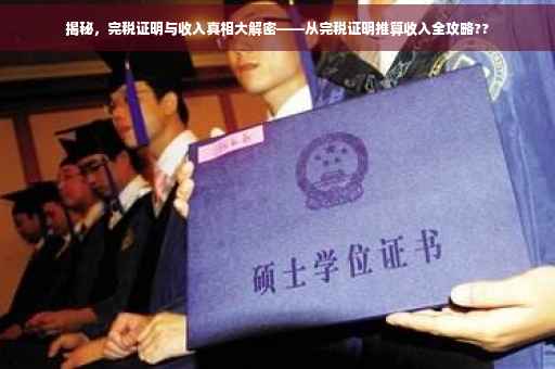 揭秘，完税证明与收入真相大解密——从完税证明推算收入全攻略??