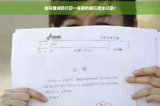如何查询和打印一年前的银行流水记录？