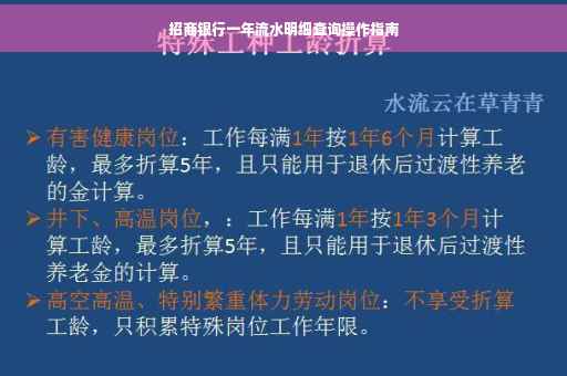 招商银行一年流水明细查询操作指南