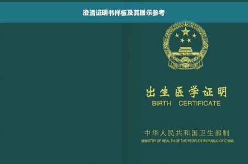 澄清证明书样板及其图示参考