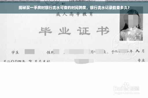 揭秘买一手房时银行流水可查的时间跨度，银行流水记录能查多久？