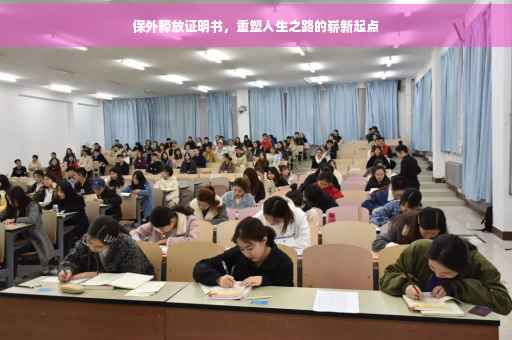 保外释放证明书，重塑人生之路的崭新起点