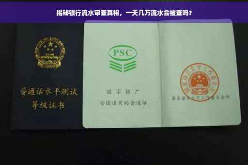 揭秘银行流水审查真相，一天几万流水会被查吗？