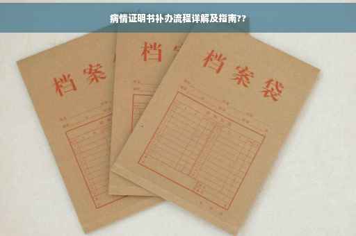 病情证明书补办流程详解及指南??