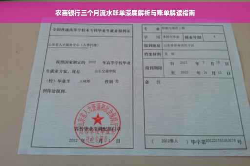 农商银行三个月流水账单深度解析与账单解读指南