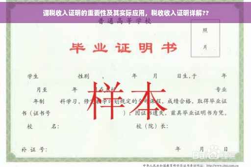课税收入证明的重要性及其实际应用，税收收入证明详解??