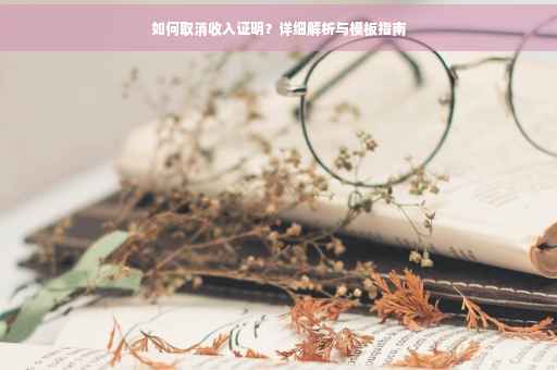 如何取消收入证明？详细解析与模板指南