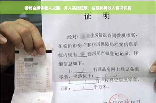 揭秘自媒体收入之路，月入实绩证明，自媒体月收入情况详解