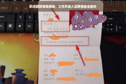 职场薪酬真相揭秘，工作月收入证明模板全解析