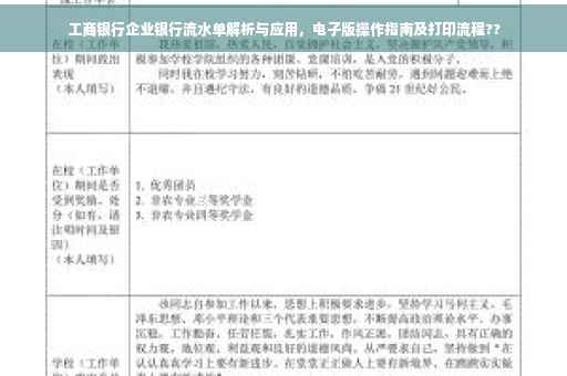 工商银行企业银行流水单解析与应用，电子版操作指南及打印流程??