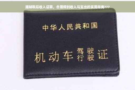 揭秘税后收入证明，合理规划收入与支出的实用指南???