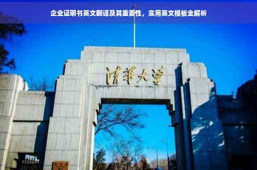 企业证明书英文翻译及其重要性，实用英文模板全解析