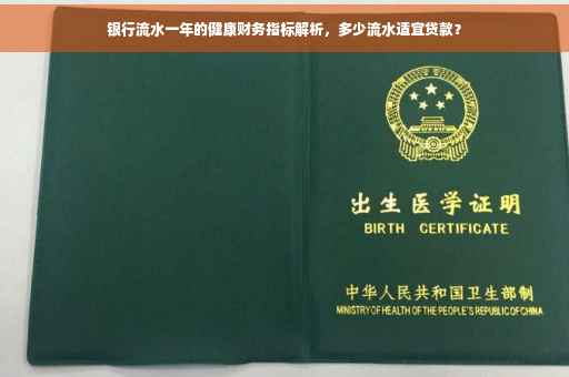 银行流水一年的健康财务指标解析，多少流水适宜贷款？