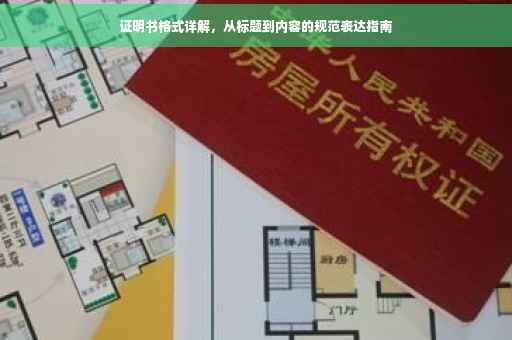 证明书格式详解，从标题到内容的规范表达指南