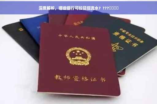 深度解析，哪些银行可拉征信流水？???​​​​