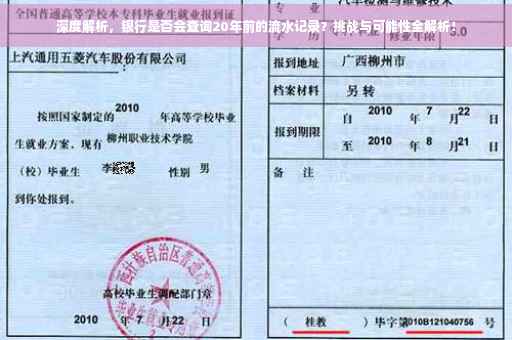 深度解析，银行是否会查询20年前的流水记录？挑战与可能性全解析！