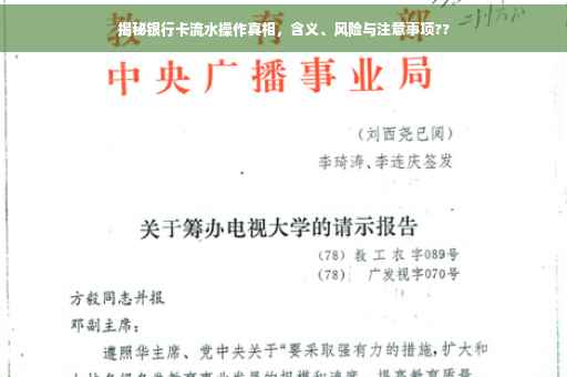 揭秘银行卡流水操作真相，含义、风险与注意事项??