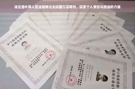 连云港中级人民法院推出主动履行证明书，探索个人责任与担当的力量