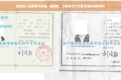 贷款收入证明撰写指南，重要性、正确格式与贷款用途的清晰表达