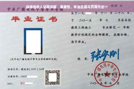 蚌埠低收入证明详解，重要性、申请流程与开具方法??