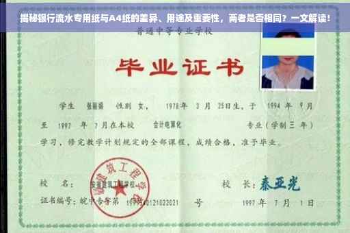 揭秘银行流水专用纸与A4纸的差异、用途及重要性，两者是否相同？一文解读！